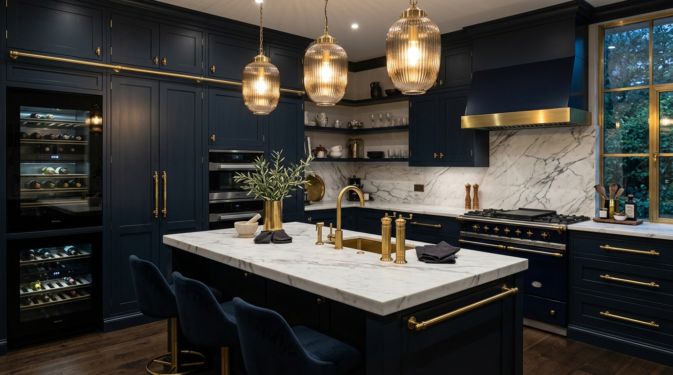 Luxury Navy Kitchen