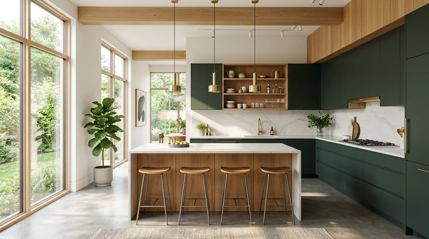 Modern Green Kitchen